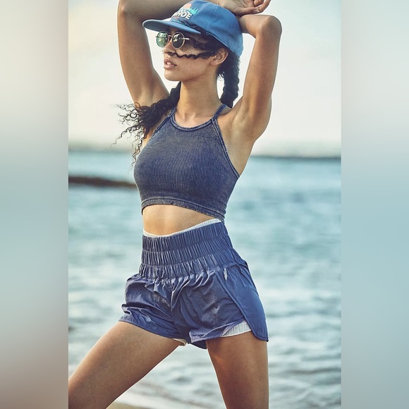 New🌟Free People Movement - The Way Home Shorts-Deep Sea - Picture 3 of 8